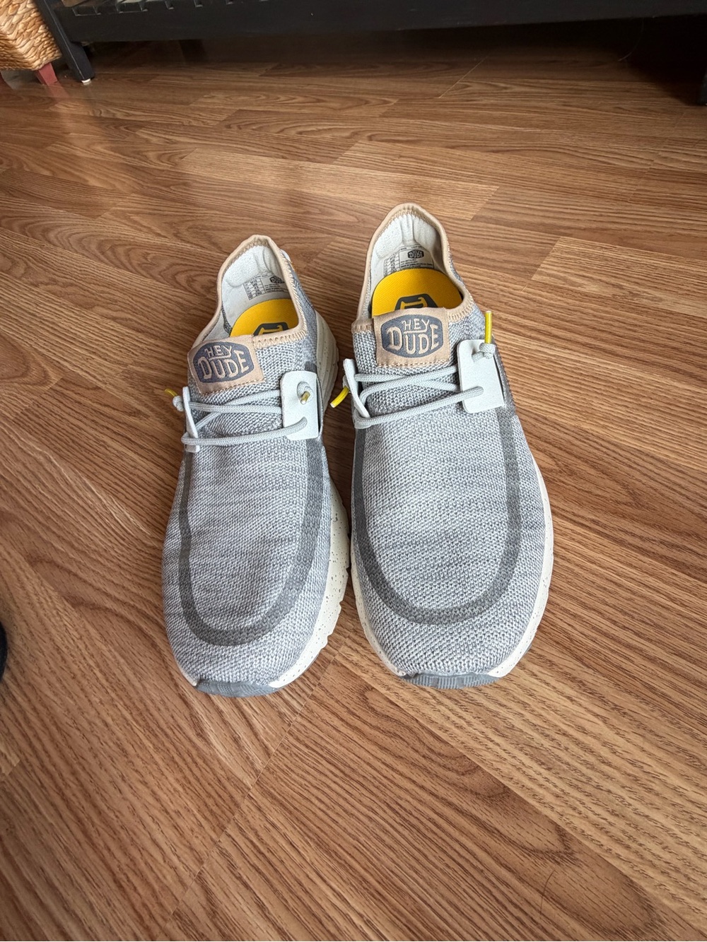 Hey Dude Men’s Light Grey Slip-On Sneakers-Sirocco Sport Mode